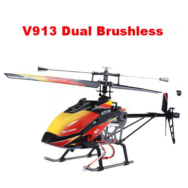 WLtoys V913 Dual Brushless Helicopter BNF With 2200mAh Batteries