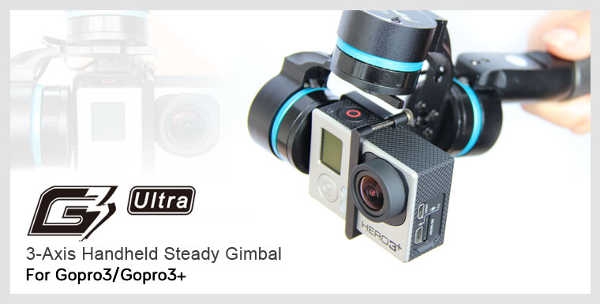 Feiyu Tech FY-G3Ultra 3 Axis Handheld Steady Camera Gimbal For Gopro 3