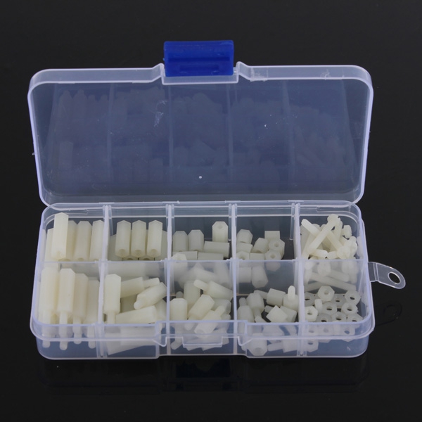 M3 Nylon Hex Spacers Screw Nut Assortment Kit Accessories Set