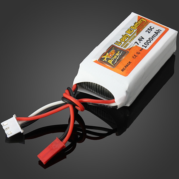 ZOP Power 7.4V 1000mAh 25C Lipo Battery JST Plug