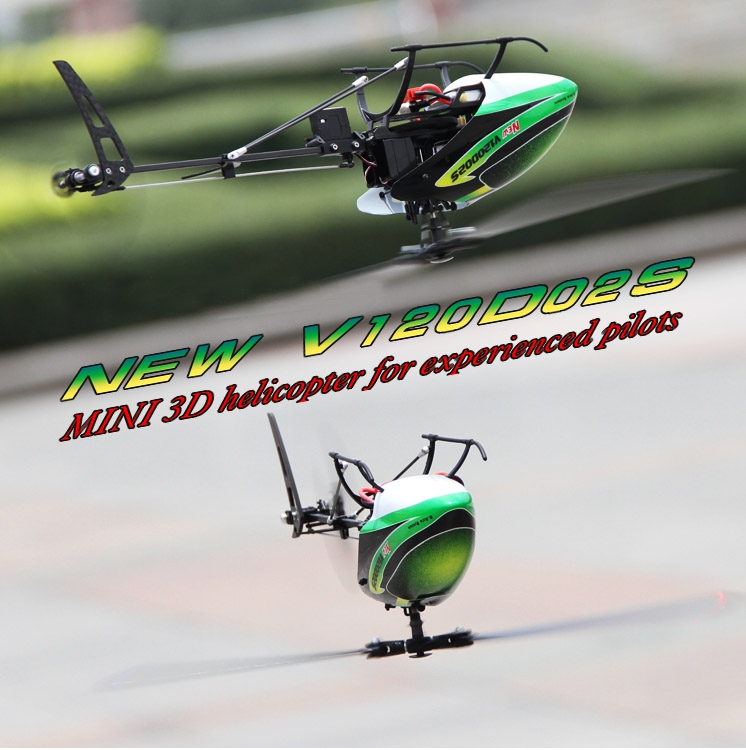 Walkera NEW V120D02S 6CH 3D RC Remote Control Helicopter BNF Green