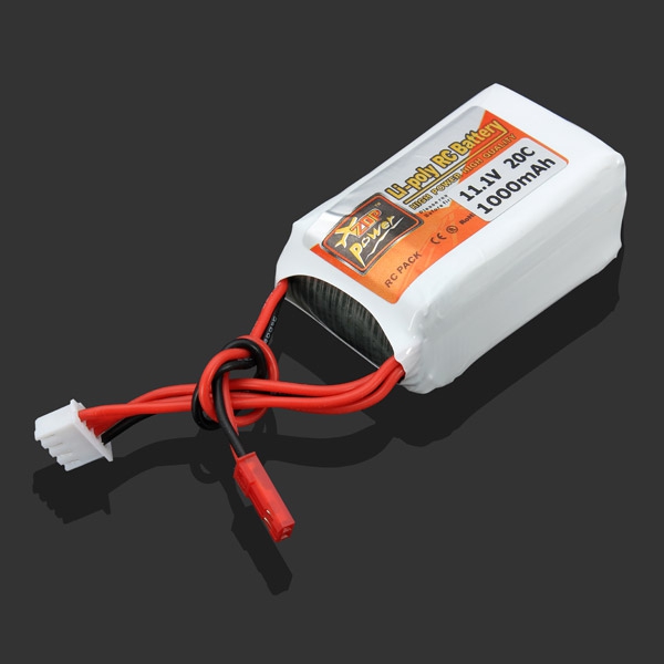 ZOP Power 11.1V 1000MAH 20C Lipo Battery JST Plug