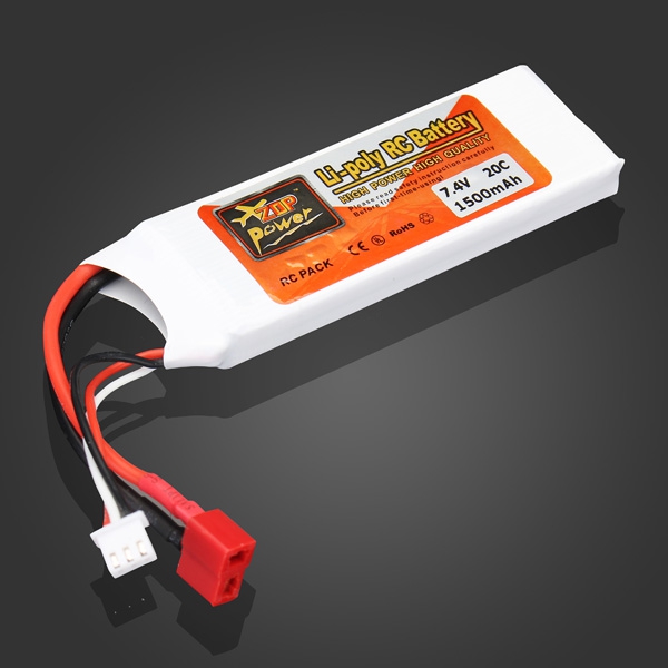 ZOP Power 7.4V 1500mAh 20C Lipo Battery T Plug