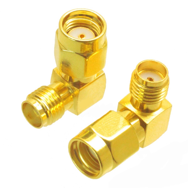 SMA Female to RP-SMA Male Right Angle Adapter Connector  