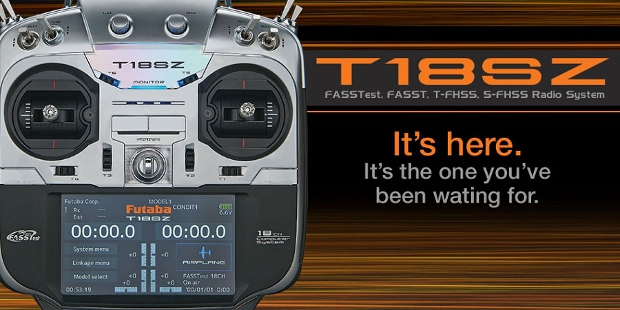 Futaba T18SZ 18CH 2.4G Transmitter FASST T-FHSS S-FHSS With Receiver