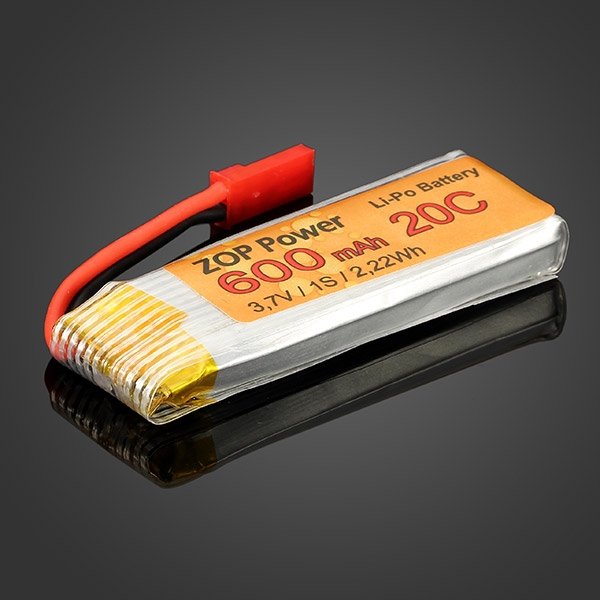 ZOP Power 3.7V 600mAh 20C Lipo Battery JST Plug