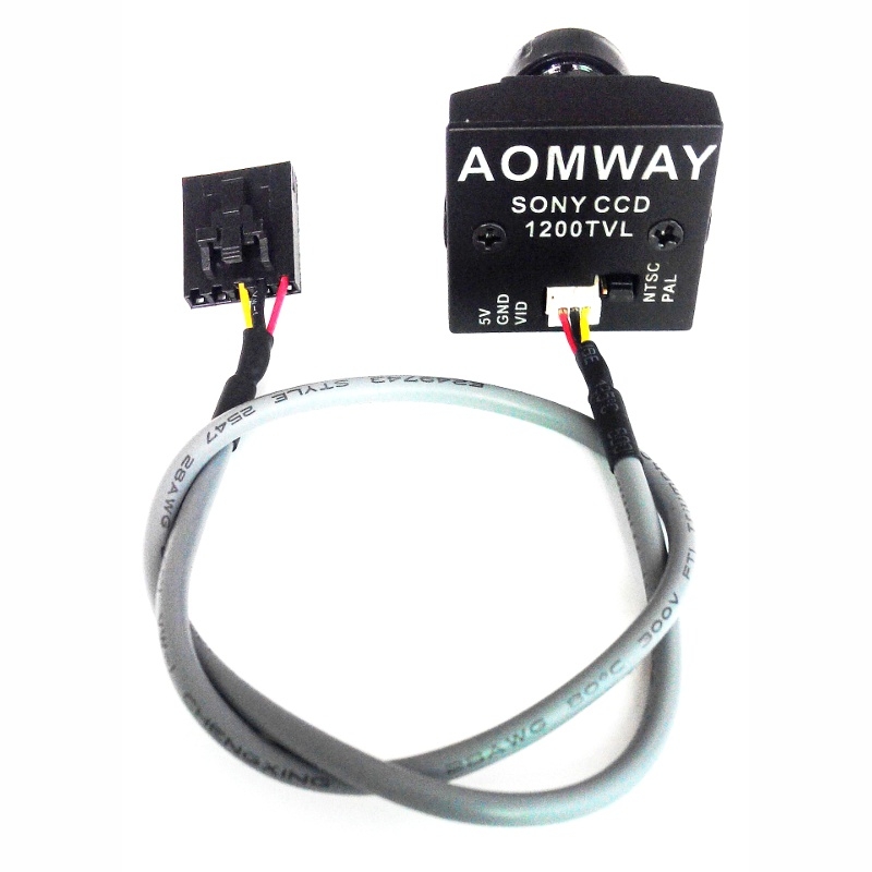 AOMWAY 1200TVL 960P Sony CCD HD Mini Camera 2.8mm Lens for FPV