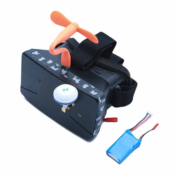 5.8G 32CH FPV Glasses Goggle 4.3 Inch Field Monitor w/ 32CH AV Receiver Antenna 2S 450mAH Battery