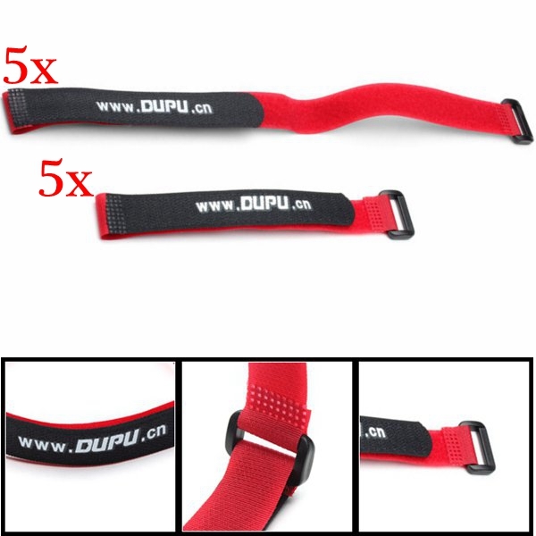 10pcs DUPU Li-Po Battery Fixation Magic Tape Straps For RC Model