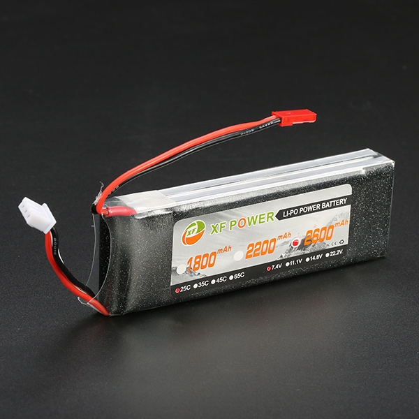 XF Power 7.4V 2600mah 2S 25C Lipo Battery JST Plug