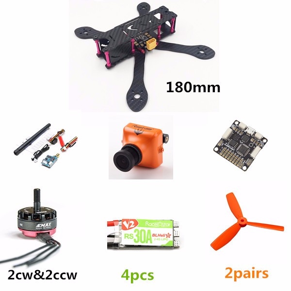 BG180/215/250 Frame Kit Combo w/ F3 6 DOF Emax RS2205 Motor RS30A ESC TS5823S 200mw Swift Camera