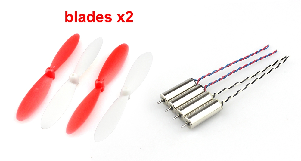 8pcs Propeller / Blade + 4 x No. 720 Brushed Motor Set