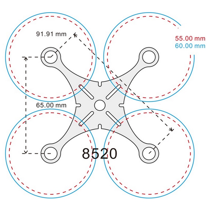 GB90 90mm Carbon Fiber Frame Kit DIY Accessory