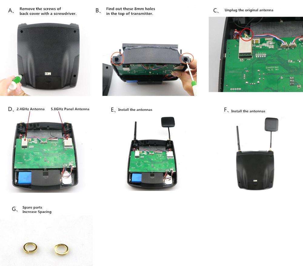 Extended Range 5.8G Antenna Set