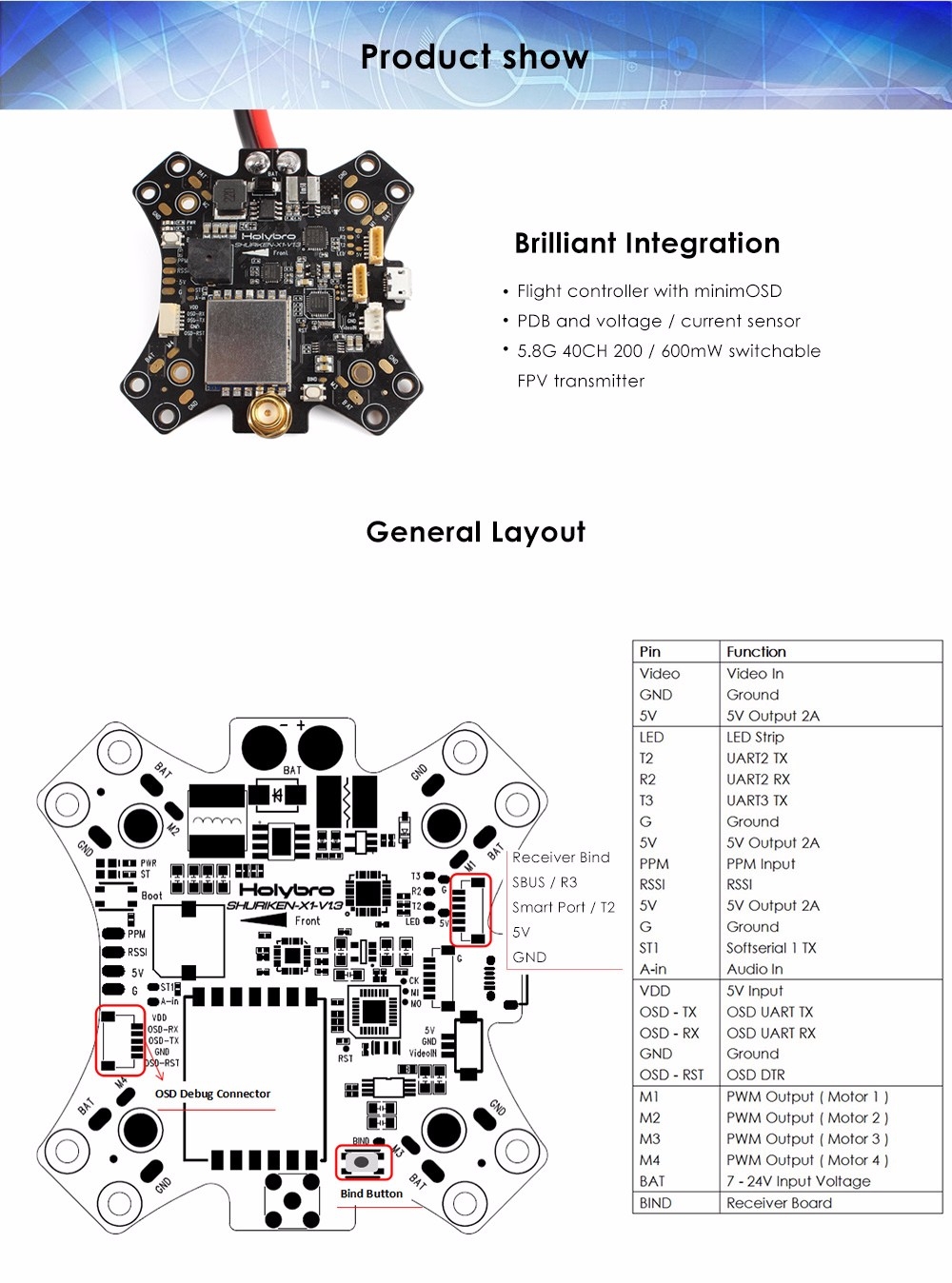 Holybro X1 V1.3 32-bit Main Board