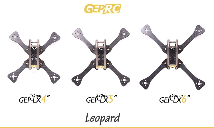 GEPRC GEP LX Leopard LX4 LX5 LX6 195mm 220mm 255mm FPV Racing Frame 4mm Arm With PDB 5V & 12V