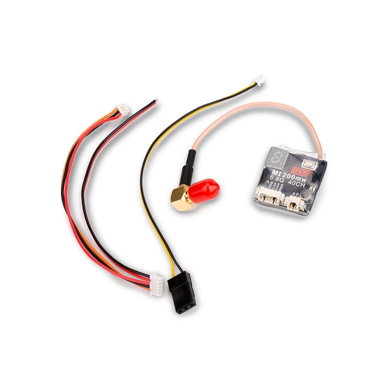 DYS MI200MW Pigtail VTX25mW/200mW Switchable 5.8G 40CH AV FPV Transmitter SMA Right Angle Connector