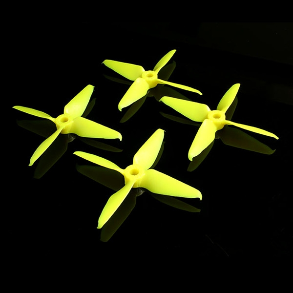 2 Pairs Furiousfpv RageProp 3054-4 3x5.4x4 Race Edition 4-blade Propeller CW CCW Yellow