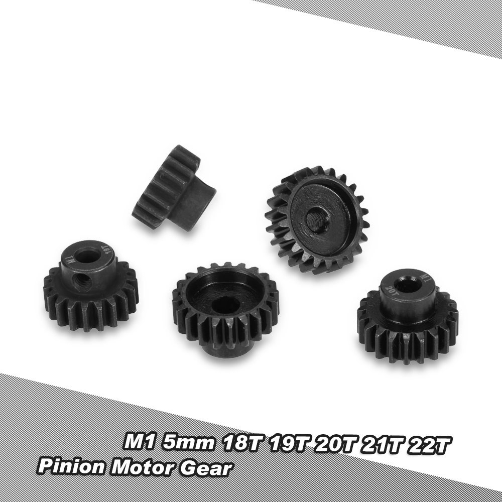 5PCS M1 5mm 18T 19T 20T 21T 22T Pinion Engine Gear for Rc Car 1/8 Brushed Brushless Motor