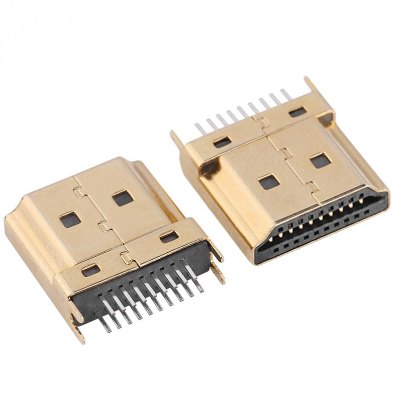 8 PCS HD Port-A Male Plug SMT 19P 2-Row Pin 4 Feet 1 .6 mm Pitch Adapter Connector For PCB