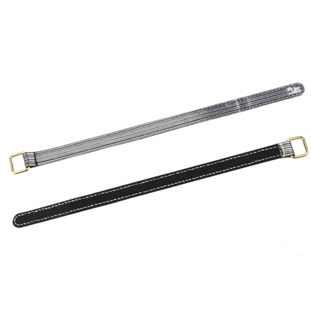 2Pcs RJX 20x500mm 3(M) Fiber Metal Clips Non Slip High Strength Black Battery Strap