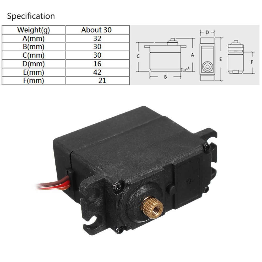 Feiyue Upgraded FY-S3 2.8KG 3 Wire Metal Gear Servo For Feiyue 01/02/03 RC Car