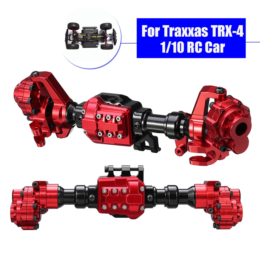 2PCS CNC Machined Aluminum Front Rear Portal Axle Housing Red Color for Traxxas TRX-4 Crawler