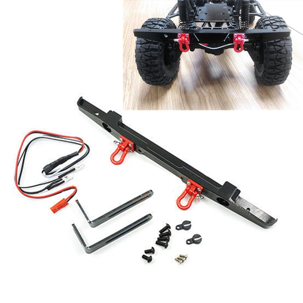 Aluminum Alloy Rear Bumper White LED Cable Kits for Axial SCX10/II MST CFX TRX-4 Rc Car Parts