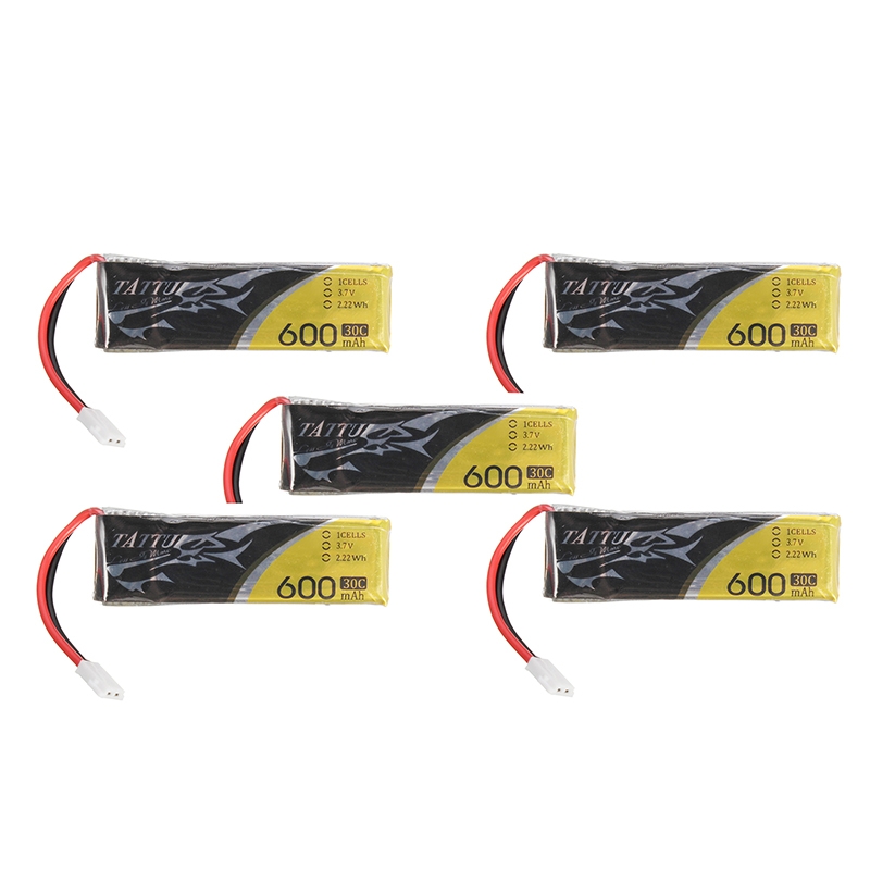 3Pcs ACE Tattu 3.7V 600mAh 30C 1S1P Lipo Battery Molex Plug Eachine H8 E010S RC Drone Helicopter