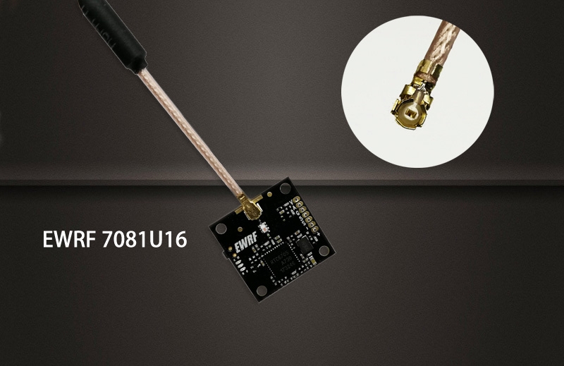 16x16mm Hole EWRF 7081U16 5.8G 48CH 25mW Mini Power Audio / Video FPV VTX Transmitter 7-24V