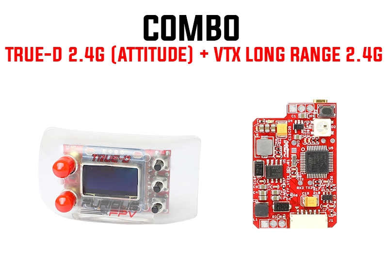 FuriousFPV TrueD 2.4G Diversity Receiver System W/ Long Range 2.4G VTX Combo for FatShark Attitude