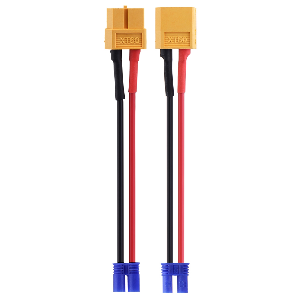 18AWG XT60 Plug to EC2 Male Female Plug Silicone Adapter Cable