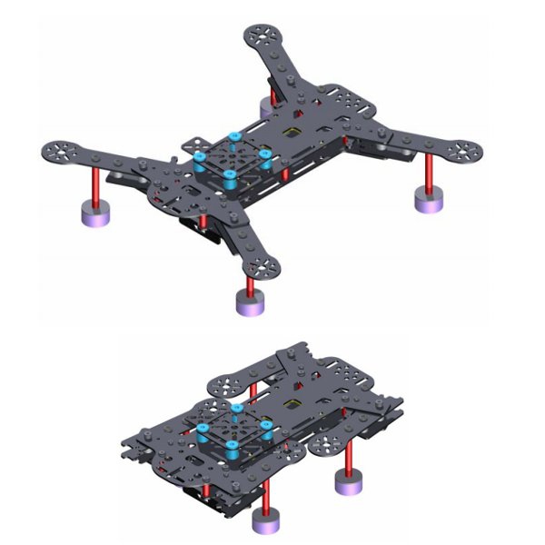 DH280 280mm Pure Carbon Mini Quadcopter Multicopter Frame Kit