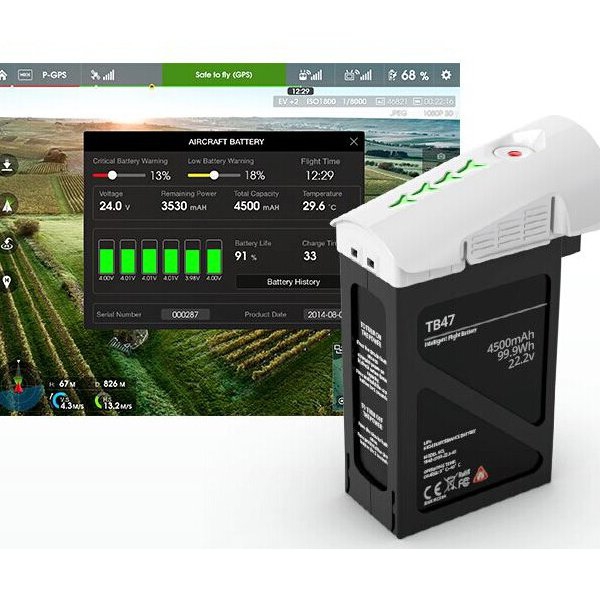 DJI INSPIRE 1 TB47 Battery 22.2V 4500mAh 6S Intelligent Flight Battery