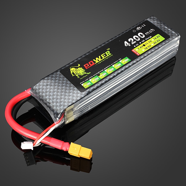 Lion Power 11.1V 4200MAH 30C MAX 40C Lipo Battery XT60 Plug