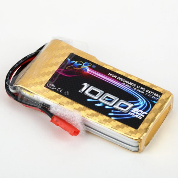 YKS BW135 7.4V 1000MAH 20C JST Plug Li-Po Battery For RC Model