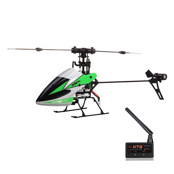 Hisky HCP100 6CH 3 Axis Gyro RC Helicopter with Radio Adapter HT8