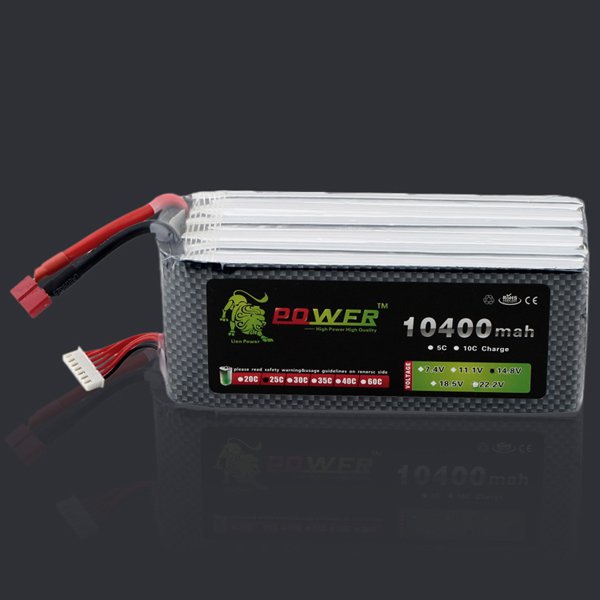 Lion Power 14.8V/4S 10400mAh 25C Violence Lipo Battery T Plugs