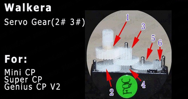 Walkera Servo Gear #2 #3 for Mini CP/Super CP/Genius CP V2