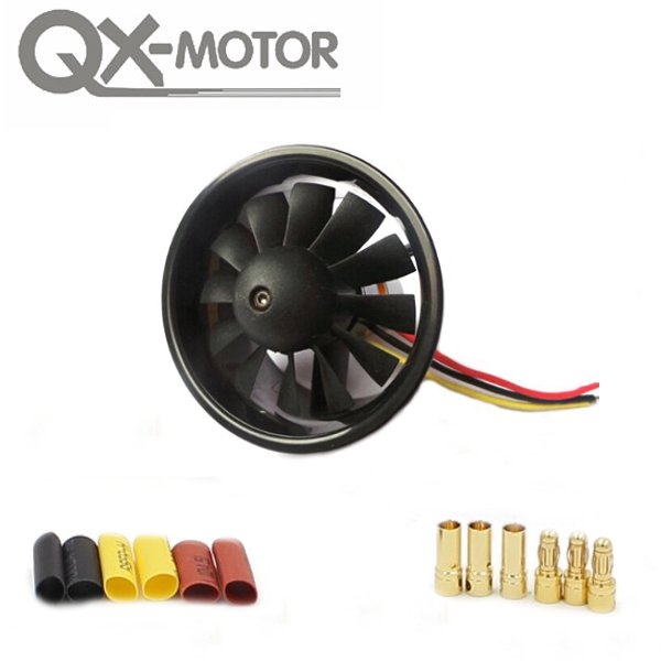 QX-Motor 64mm 12 Blades Ducted Fan With 3500KV 3-4S QF2822 Brushless Motor 