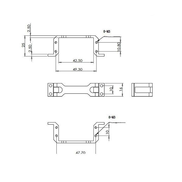 TowerPro CNC Alloy Mount Holder Protector For Standard Servo