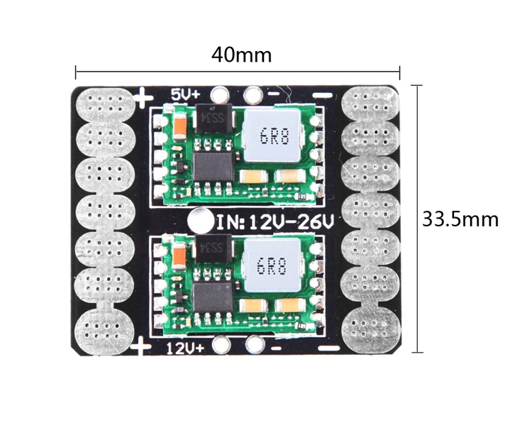 5V 12V BEC 2A Output Power Distribution Board PCB For Flight Controller