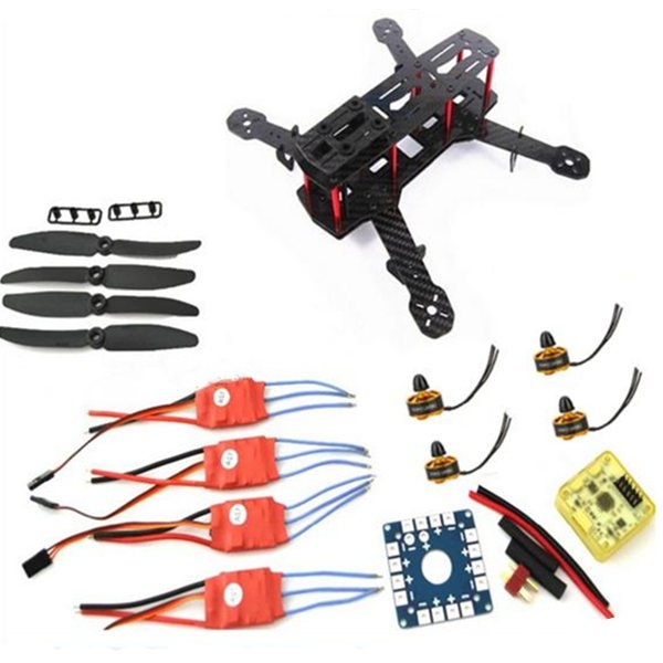 RC250 Carbon Fiber Combo 1806 2400KV Motor Simonk 12A ESC CC3D GF5030