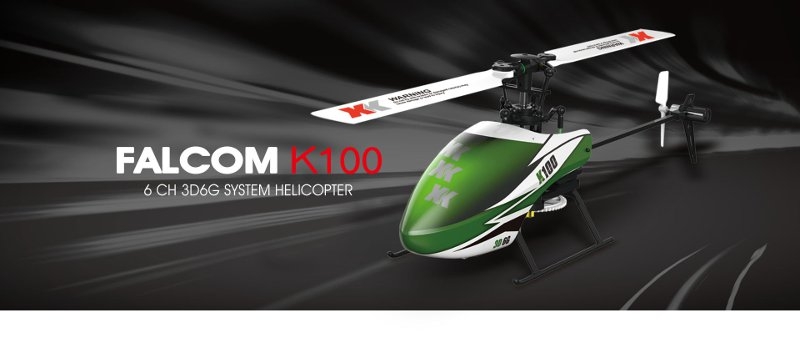 XK K100 Falcom 6CH Flybarless 3D6G System RC Helicopter BNF